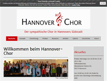 Tablet Screenshot of hannover-chor.de